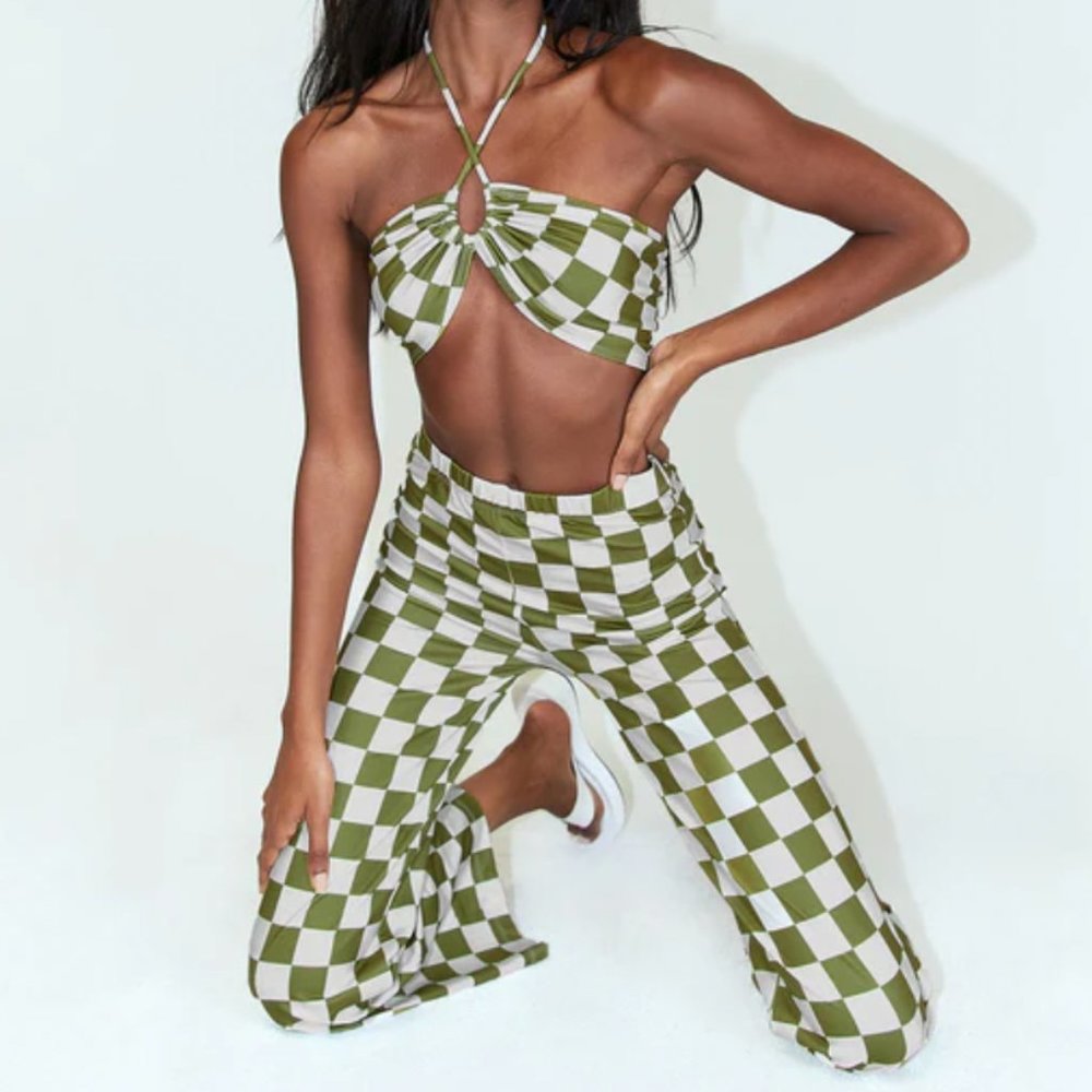 Princess Polly Latiana Set - Green Checkerboard